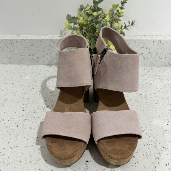 TOMS Women's Majorca Platform Shoes Blush Pink Size 10 TS suede - Picture 5 of 7